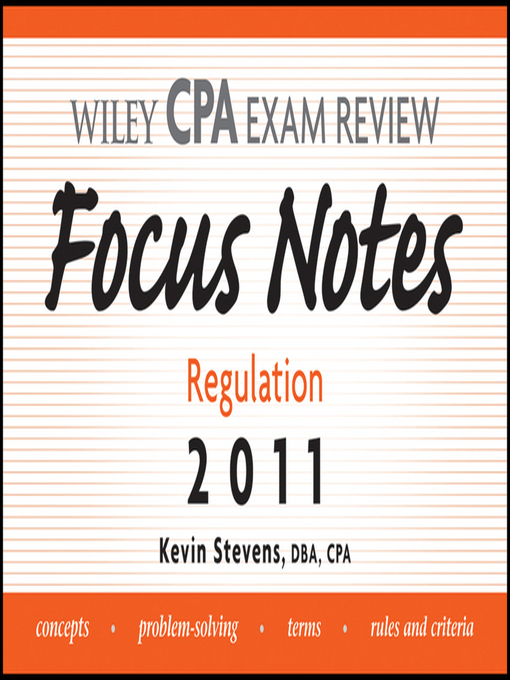 Title details for Wiley CPA Examination Review Focus Notes by Kevin Stevens - Available